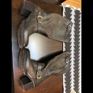 Frye VERA SLOUCH black leather boots - size 6